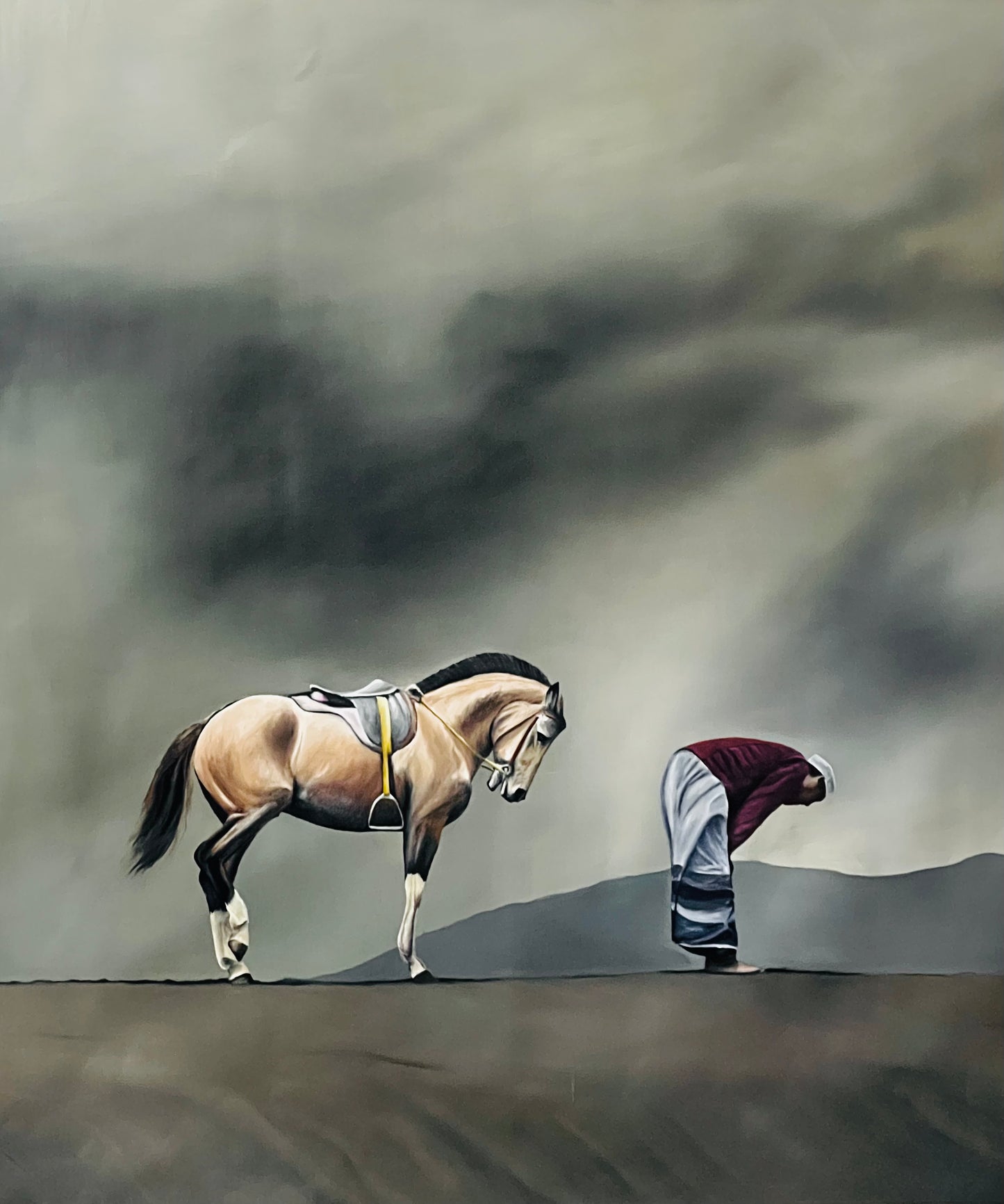 The Sajda of Devotion – Realistic Islamic Oil Painting on Premium Canvas