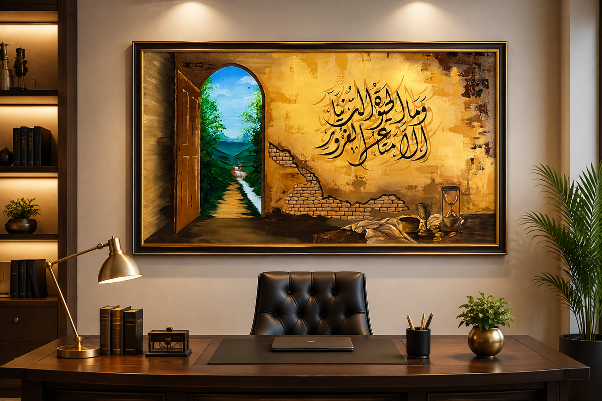 Islamic Calligraphy Oil Painting | Handcrafted Canvas Artwork